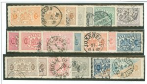 Sweden #O12-20/O22-25/O25a Used Single