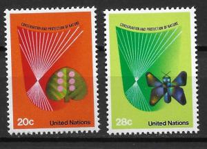 United Nations 390-91 Conservation set MNH