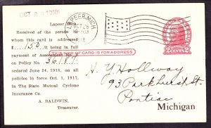 US 1918 The State Mutual Cyclone Insurance Co. Post Card