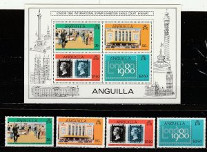 Anguilla   371-74+374a    (N**)   1979           Complet