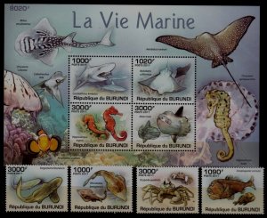 Burundi 892-96 MNH Fishes SCV30