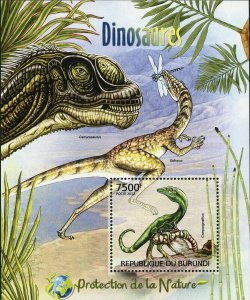 Dinosaurs Stamp Compsognathus Camarasaurus Saltopus S/S MNH #2559 / Bl.235