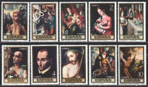 Spain. 1970. 1849-58. painting. MNH.