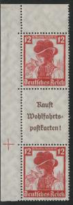 Germany Scott # B74 (2), label A7, mint nh, se-tenant, Mi# S242