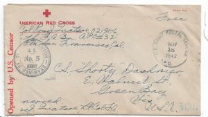 APO 32 Logan Village, Australia to Green Bay, WI 1942 Theater Censor h/s (M5981)