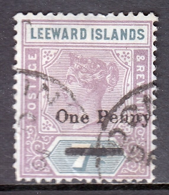 Leeward Islands - Scott #19 - Used - Crease, short perf, pencil/rev. - SCV $11