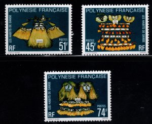 FRENCH POLYNESIA Scott 319-321  MNH** grass skirt Dance costume set