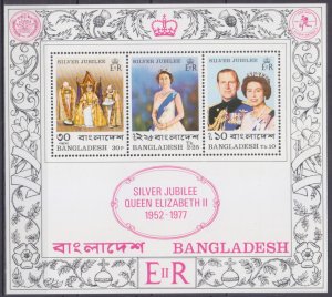 1977 Bangladesh 86-88/B3 25 years of the coronation of Elizabeth II 5,00 €