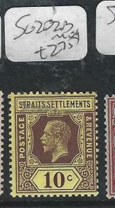 MALAYA STRAITS SETTLEMENTS   (P1605B)  KGV  10C  SG 202B   MOG