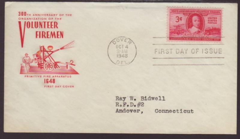 US 971 Firemen 1948 House Farnam Typed FDC 