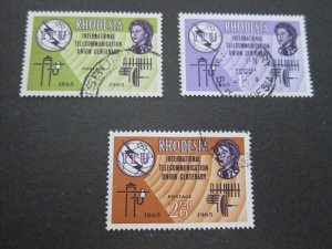 Rhodesia 1965 Sc 200-02 set FU