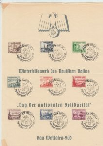 WWII Third Reich Official Document Tag der Nationalen Solidaritat