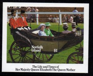 Norfolk Is Sc 368 1985 Queen Mother stamp sheet mint NH