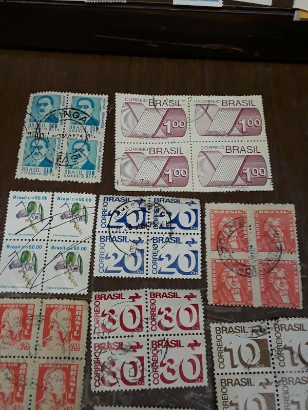 Brazil Used Stamp Block Lot