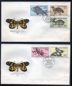 CZECHOSLOVAKIA SC##711-715 Wildlife (1955) FDCs