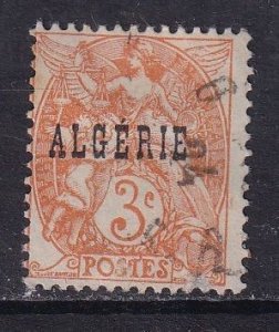 Algeria  #3 used  1924 overprint 3c