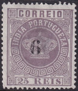 Portuguese India 1881 Sc 126a MNG(*) perf 13.5