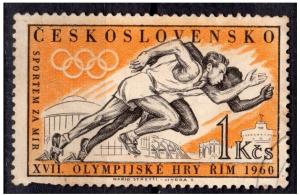 Czechoslovakia 1960 Scott 967 used - 1k, 17tn Olympic, Rome