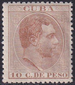 Cuba 1884 Sc 127 MLH* gum crazing