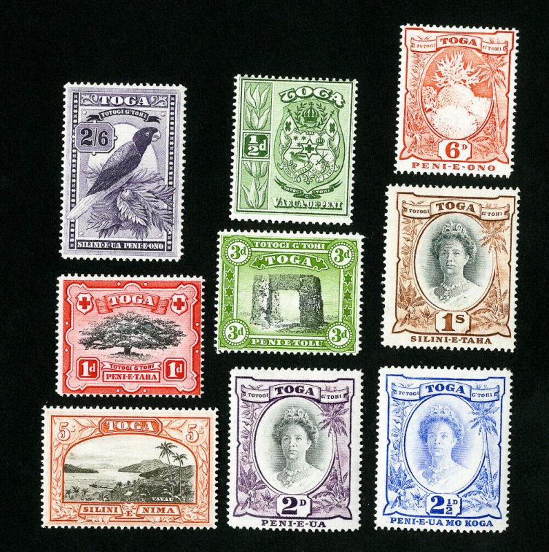 Tonga Stamps # 73-81 VF OG LH Catalog Value $50.00