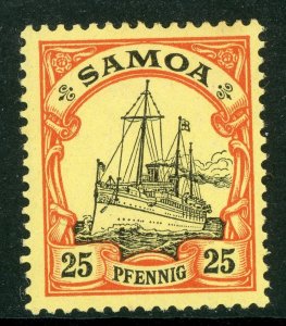 Germany 1900 Samoa 25pf Yacht Unwmk Scott #61 Mint E637