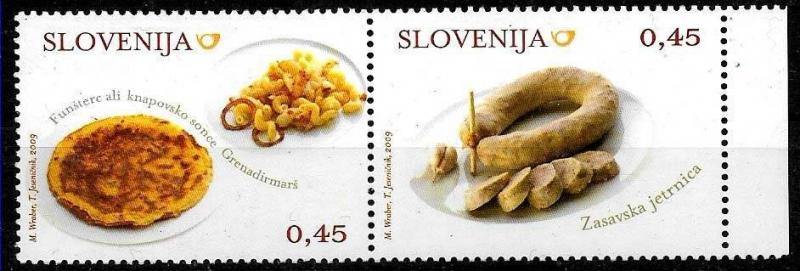 SLOVENIA 2009 TRADITIONAL MEATS GASTRONOMY YV 675-6 MNH