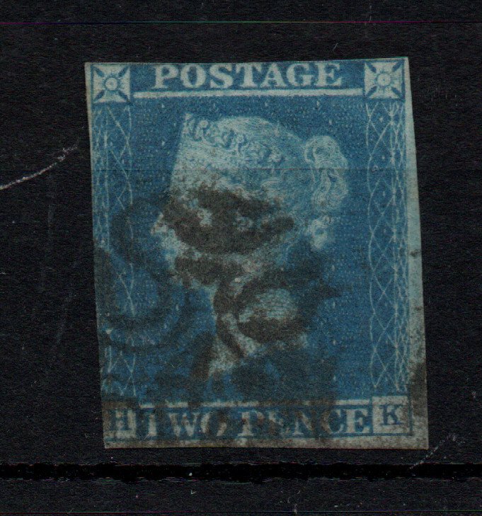 GB QV 1841 2d blue SG14F No. 4 in Maltese Cross WS42940