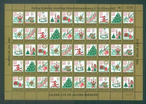 Denmark. 1981. Christmas Sheet MNH. Local: Aalborg. Motifs With Christmas Candle