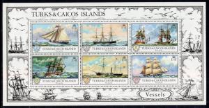 Turks and Caicos 285a Sailing Ships MNH VF