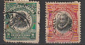 ,# Canal Zone Used overprints