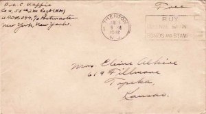 United States A.P.O.'s Soldier's Free Mail 1942 Trenton, N.J. [A.P.O. 1099] A...