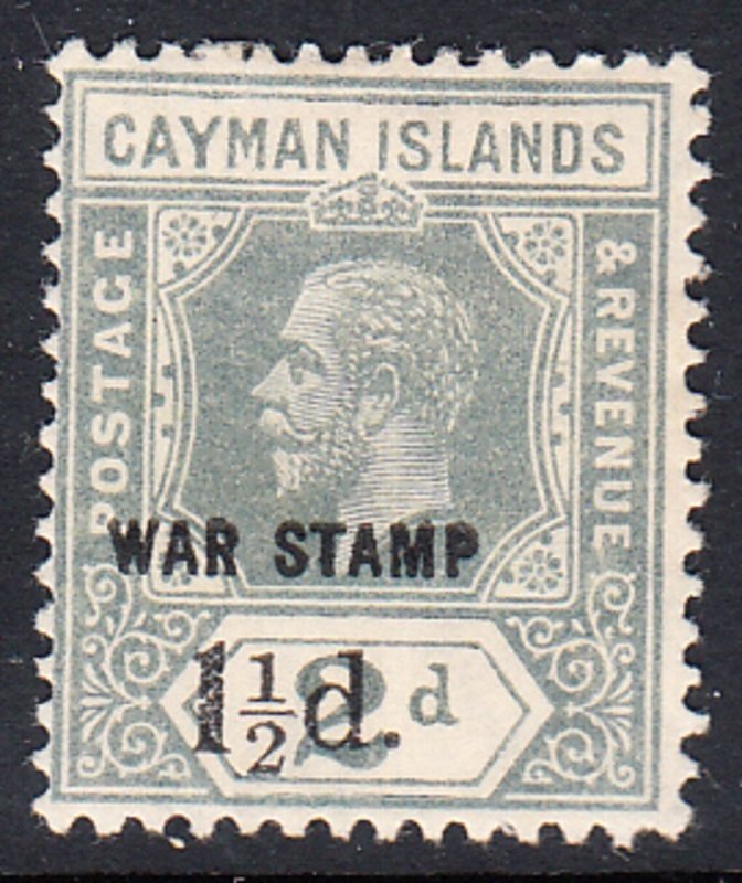 CAYMAN ISLANDS # MR 7 - Mint - small hinge remnant - SG # 58  War Stamp