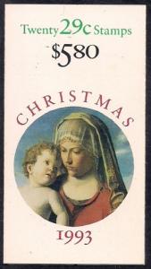 #2790A 29 cents Cimi Madonna & Child Booklet mint OG NH VF