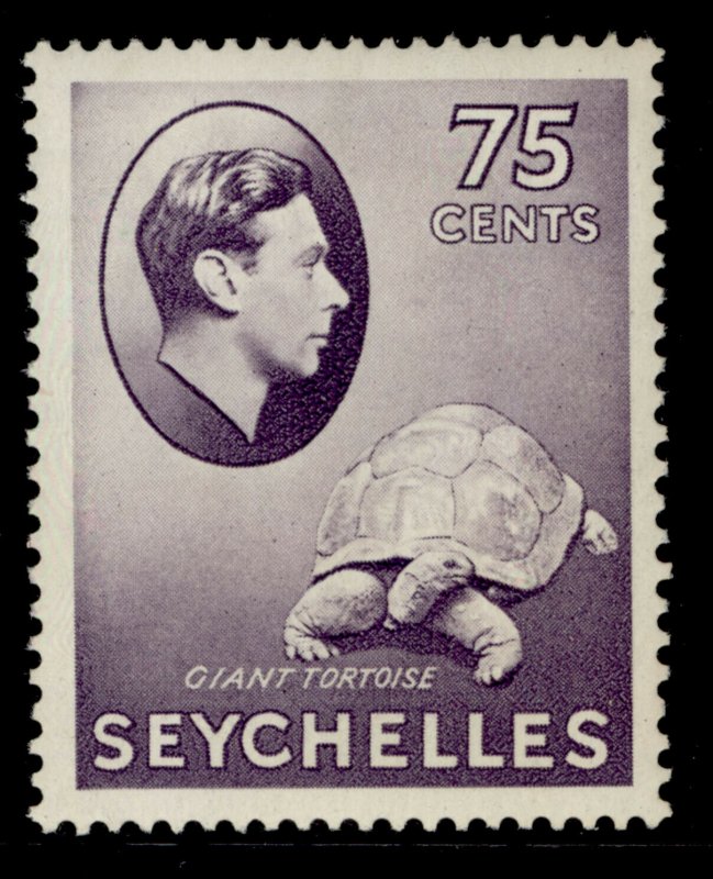 SEYCHELLES GVI SG145a, 75c deep slate-lilac  , M MINT. Cat £32. CHALKY