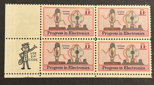 Scott#: C86 - De Forest Audions 11¢ 1973 Zip Block of Four MNHOG - Lot 5