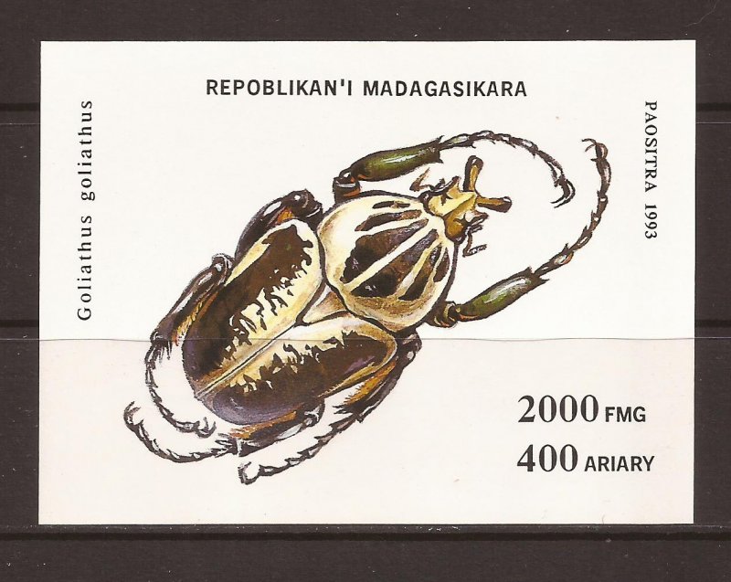 1994 Malagasy Republic - Sc 1223 - MNH VF - Mini Sheet - Insects