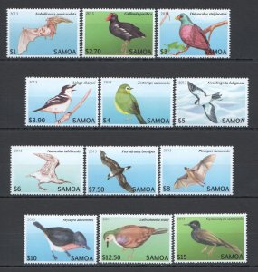 Ft165 2013 Samoa Fauna Birds #1105-16 Michel 47 Euro 1Set Mnh