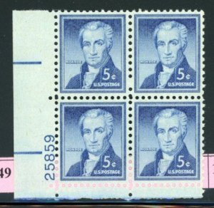 PKStamps - USA - 1038 - MNH - Plate Block - #33-149