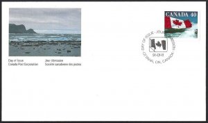 CANADA SC#1193 Flag Over Seacoast (1991) FDC