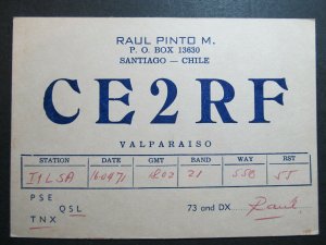 4341 Amateur Radio QSL Card Santiago Chile Valparaiso Award