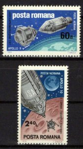 Romania 173-175 MNH Air Post Space Apollo 9 & 10 ZAYIX 0624S0391