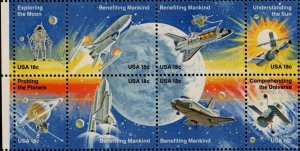1981 Space Achievement - Block Of 8 18c Stamps - Sc# 1912-1919 - CW220