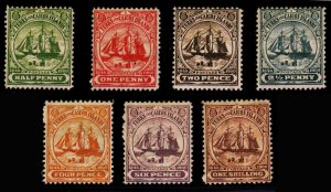 SG.# 101- 107 Turks & Caicos ISSUE OF 1900 - OGLH  - VF - CV$30.00 (ESP#1921)