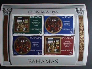 ​BAHAMAS STAMP:1975 SC#383a CHRISTMAS STAMPS MNH S/S SHEET   WITH ORIGINAL GUM