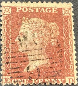 GREAT BRITAIN # 20--USED--1857(LOTHA2)