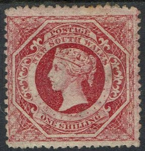 NEW SOUTH WALES 1860 QV DIADEM 1/- PERF 13