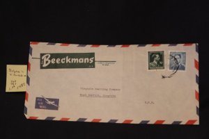 Belgium 360 & 457 on cover to W. Norfolk VA (#1482)