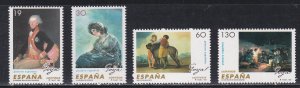 Spain # 2856-2859, Goya Paintings, NH,1/2 Cat.