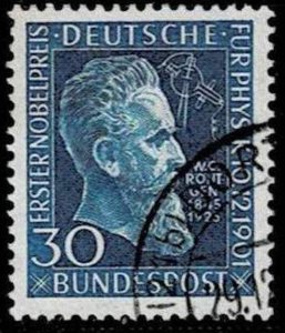 Germany 1951,Sc.#686 used, Wilhelm Conrad Röntgen, discoverer of X-rays