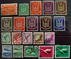 Packet, Germany, 20 Different Air Mails, Scott C1 // C62